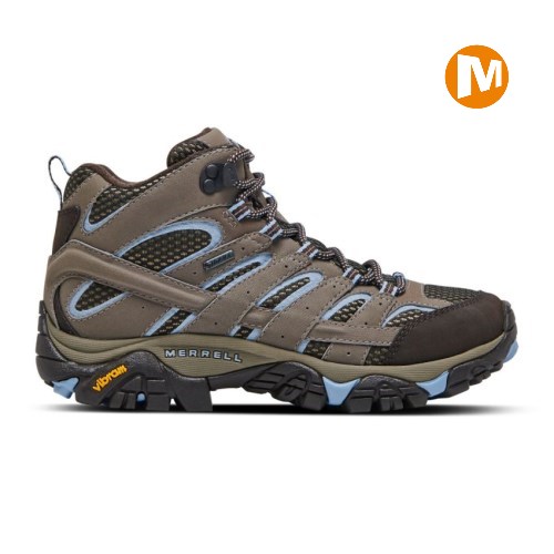 Dámské Trekové Boty Merrell Moab 2 Mid GORE-TEX Hnědé (CZ. UPRFB)